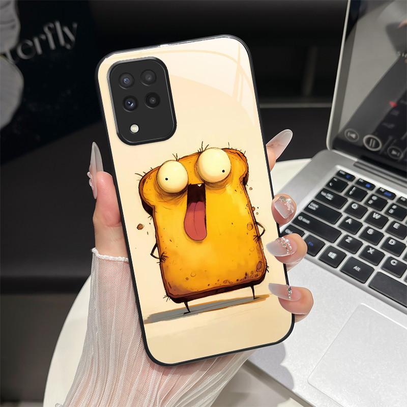 For Samsung M33 M53 Phone Case Trendy Fantasy Design Tempered Glass Hard Bumper For Galaxy M 33 M 53 Full Protection Back Covers