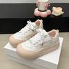 Fashion Women Vulcanized Shoes 2025 Autumn New Fashion Lace Up Platform Casual Shoes Comfortable Height Increase Outdoor Non Slip Flats