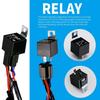 LED Lights Bar Wire Harness Kit With Remote Control 1Leads DC12V 40A Fuse Relay 3.5M/11.5FT 14AWG Wiring Harness Fit For LED Work Lights Driving Fog