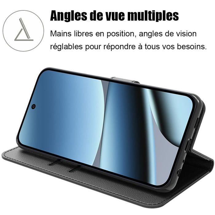 Coque Pliable - E.F.Connection - pour Google Pixel 10 Pro XL - Antichoc Synthécuir Noir - 2 Verres Trempés