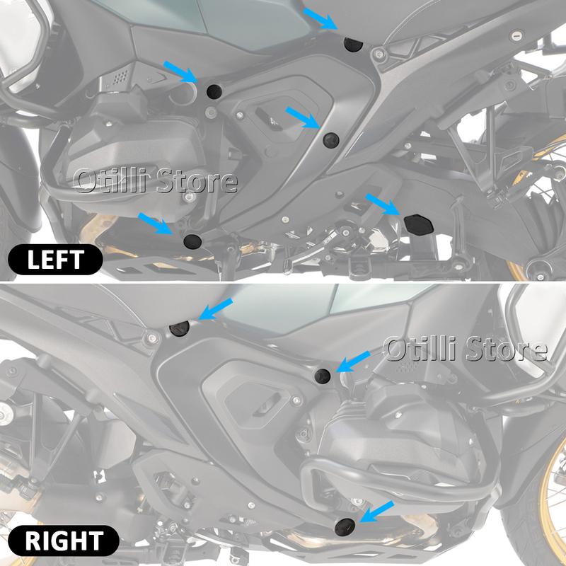 For BMW R1300GS GS1300 R 1300GS Adventure R1300 GS ADV 2024 2025 Motorcycle Frame Hole Cover Caps Plug Decorative Frame Cap Set