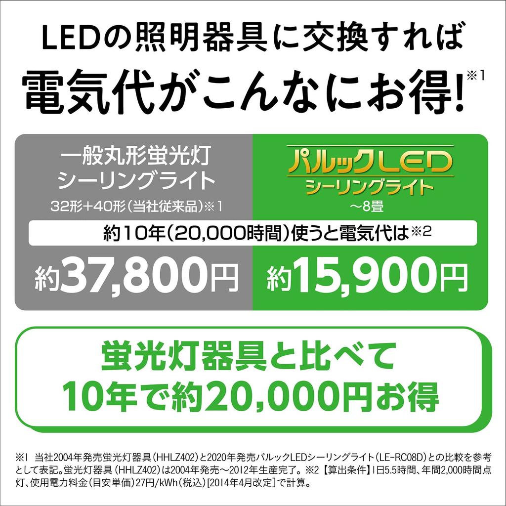Panasonic Parlook LED Ceiling Light Tatami No Construction Required Easy Installation ~6 LE-PC06D