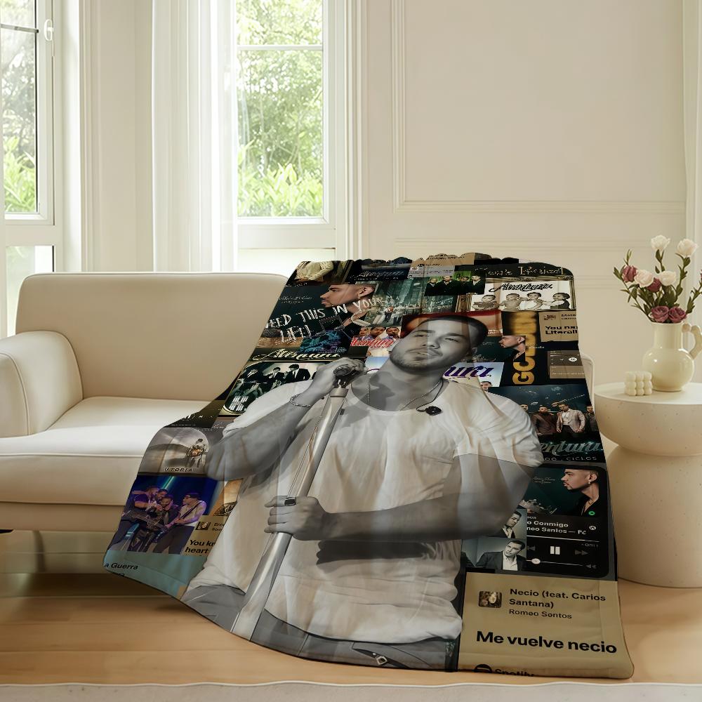 American singer Romeo Santos Blanket For Sofa Office Bed Plane Travel Sleep Read Relax Camping Soft And Warm