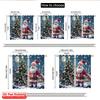 2pcs 2D Flat Printing Christmas Drapes Santa Claus and Reindeer Christmas Scene Fabric Without Electricity Party Decorations for