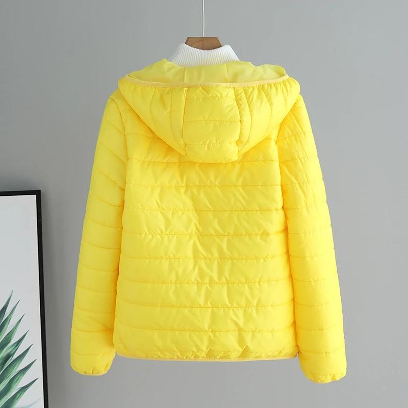 Giacca Leggera Imbottita in Cotone da Donna Nuova Invernale 2025 Cappotto in Cotone Sottile Ampio Corto Parka da Donna con Cappuccio Cappotto Capo d'Abbigliamento Esterno da Donna