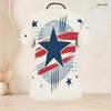 Women Plus Size V Neck Short Sleeve Scrub Top Retro Brush Painting American Flag Star Print Nurse Uniform Top