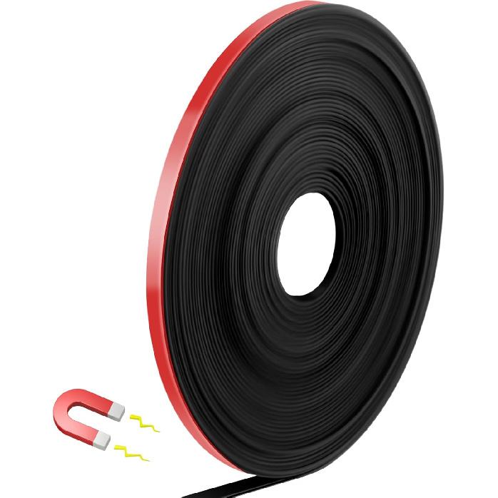 Magnetic Tape Roll Thin Strips, 0.39 Inch x 33 Feet Magnetic Board Dividers Whiteboard Graphic Decorative Tape Marking Line for Classroom Office Art