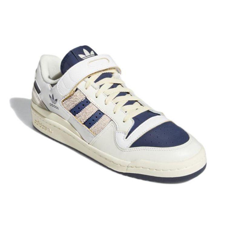 Adidas Forum 84 Low Off White Collegiate Navy Кроссовки унисекс Кремово-белые GZ6427 47⅓ — фото 3