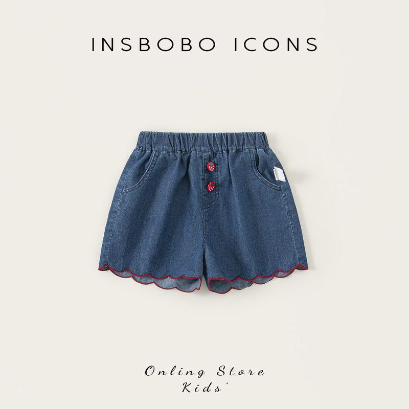Insbobo Girls' Pants 2026 New Summer Girls' Shorts Children's Jeans Summer Thin Children's Clothing Versatile