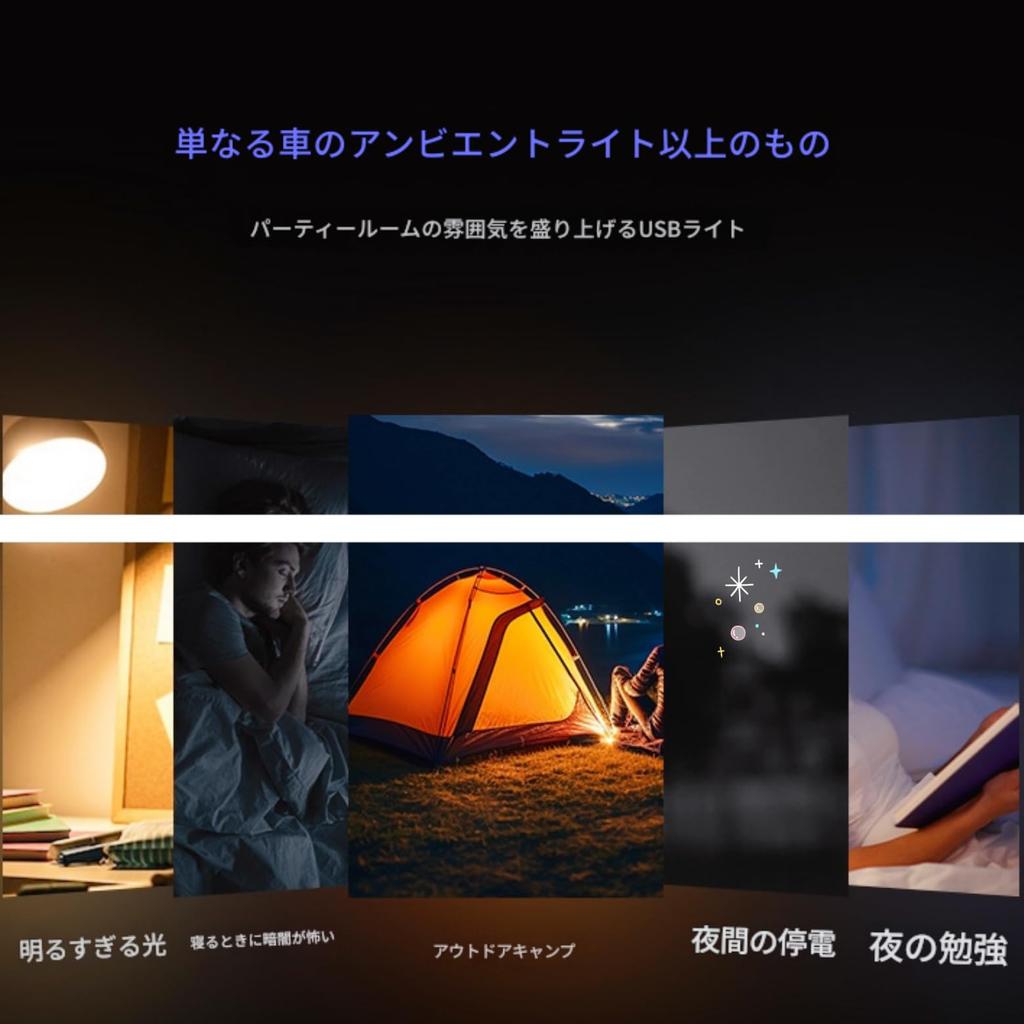 Skalak Car Decoration Light LED Ambient Light USB Mini Car Lighting Light (Blue)