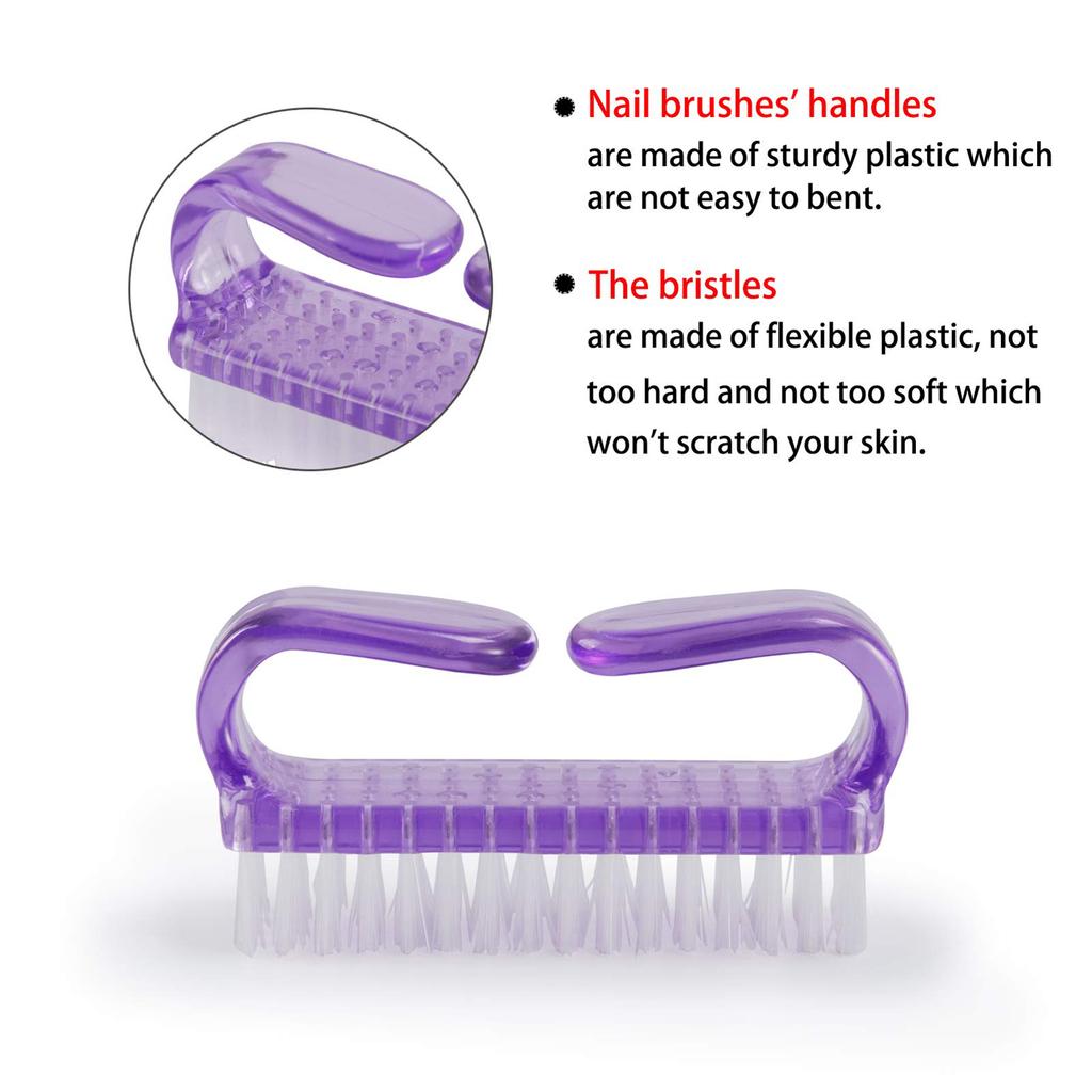 Hand Fingernail Scrub Cleaning Brushes Manicure Tools Scrub Brushes Kit for Toes and Nails Men Women