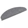 Tapis d'escalier - vidaXL - 15 pcs - 65 x 21 x 4 cm - Gris clair - Synthétique