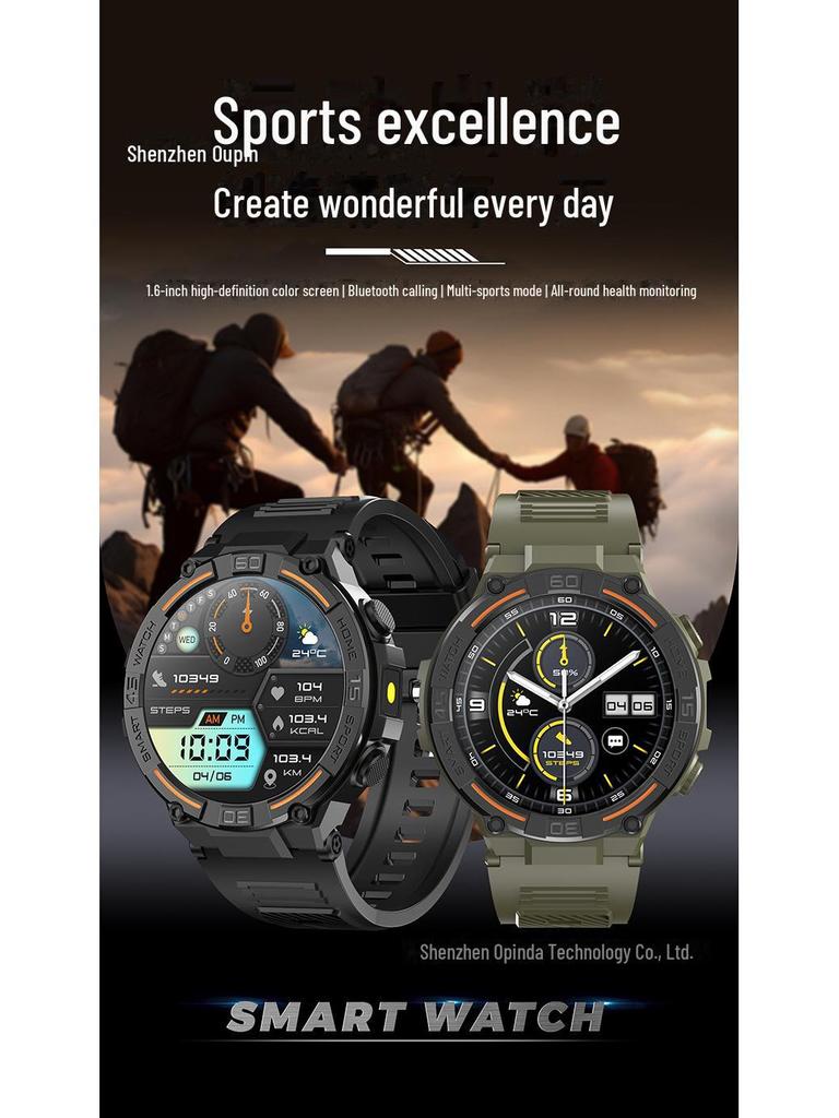 HW50 Waterproof Smartwatch: 1.52'' LED, Heart Rate & Blood Pressure Monitor, Bluetooth Calling