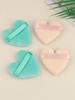 1 Pcs Loose Powder Puff, Face Soft Heart Shape Puff Blender Beauty Makeup Tool Short Plush