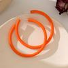 Personality Simple Candy Color Geometric C-shaped Round Earrings Hoop Earrings Women Jewelry