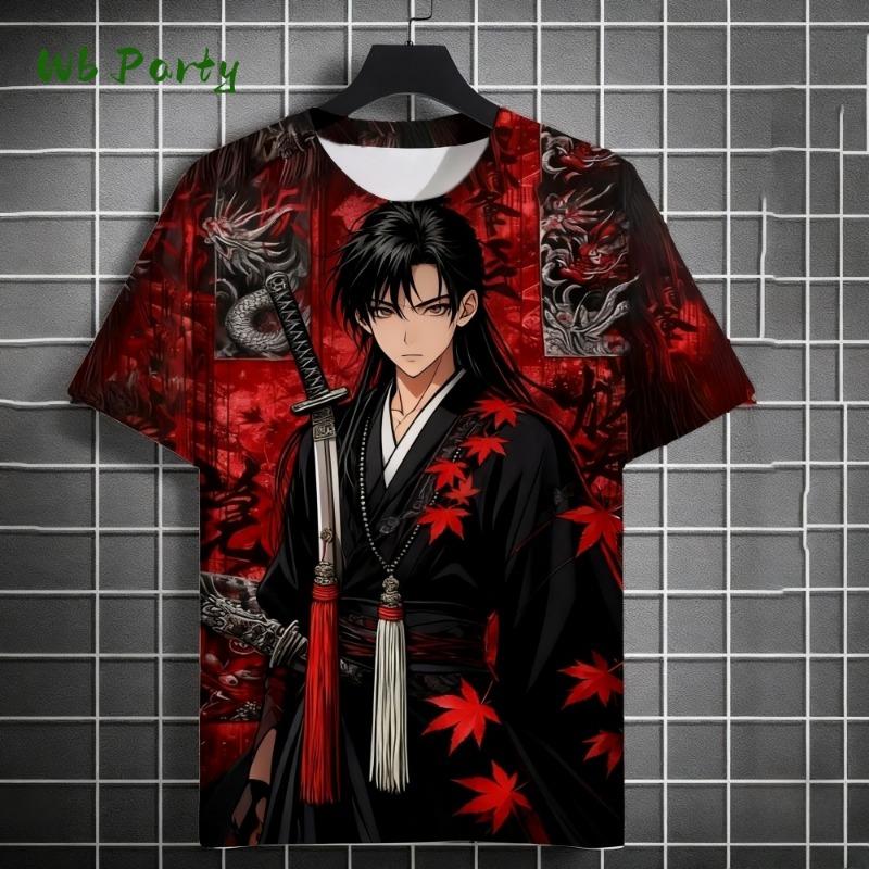 Manga Girl Print T-Shirt Japanese 3D Print Top Personality Anime