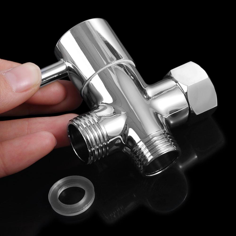 Three Function 3 Way Shower Head Diverter Valve G1/2 Shower Tap Connector  Bathroom