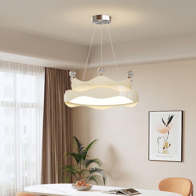 LED Dining Room Light Chandelier Modern Minimalist Bedroom Light Crown Cartoon Kids Room Light