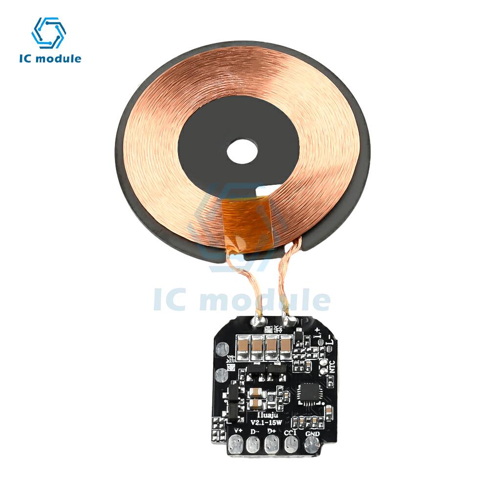 15W High Power Wireless Charger Module Transmitter PCBA Circuit Board with Coil Support Fast Charging