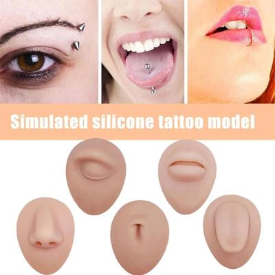Mund Silikon Gesicht Modell Piercing Schmuck Werkzeug Tattoo Punktion Übung Simulation Körperteil