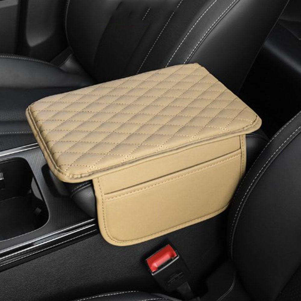 PU Leather Car Armrest Pad Antifouling Arm Rest Protector Mat Widen Car Armrest Mat  Auto