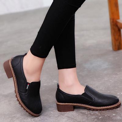 Mode neue stil Frauen Flache einzelne Schuhe Runde Kappe Oxford Schuhe Frau PU Frauen bullockcasual Schuhe wdc67