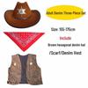 Western Cowboy Halloween Costume Set for Adults & Children - Perfect for Parent-Child Performances