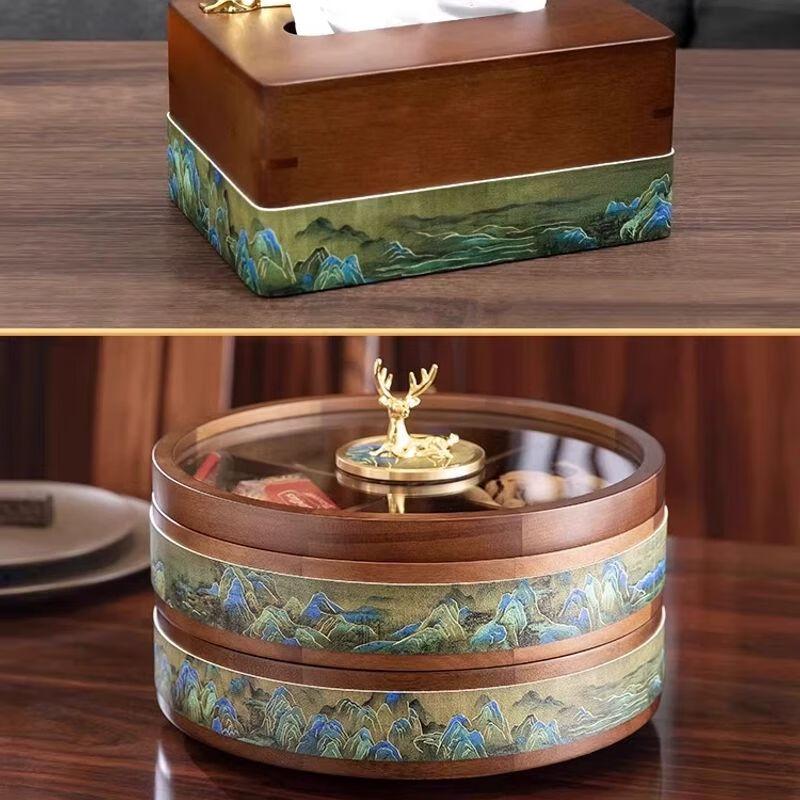 New Chinese Style Wooden Snack Storage Tray