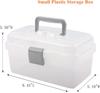 Multipurpose Plastic Storage Container Box With Handle And Latch Lock Clear Gray