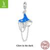 Halloween Luminous Color-Changing Hat Diy Pendant Accessories, Cross-Border Accessories S925 Sterling Silver Beads