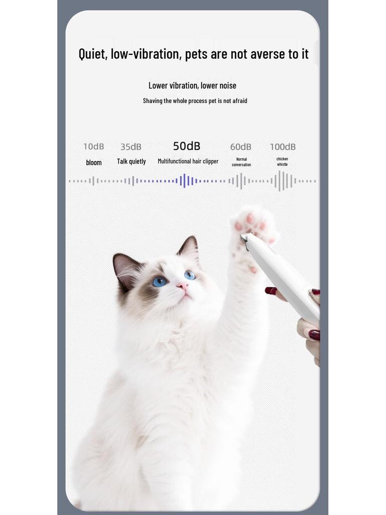 Silent Electric Pet Hair Clipper & Trimmer for Cats and Dogs