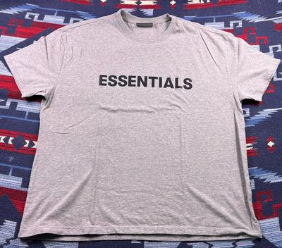 T-shirt Girocollo Manica Corta Essenziale Fear Of God Grigia Taglia L Streetwear FOG T-shirt Unisex