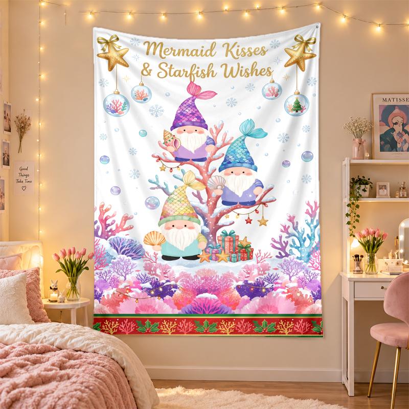 Tapiz Navideño Colgante de Pared Para Dormitorio Sala de Estar Decoración de Pared Regalo Festivo