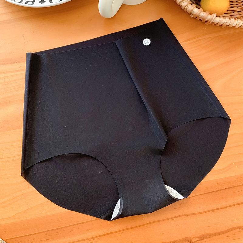 Girl Summer Ultra Thin Abdominal Lift Hip Without Trace High Waist Naked Sense Ice Silk Breathable Quick Dry Briefs