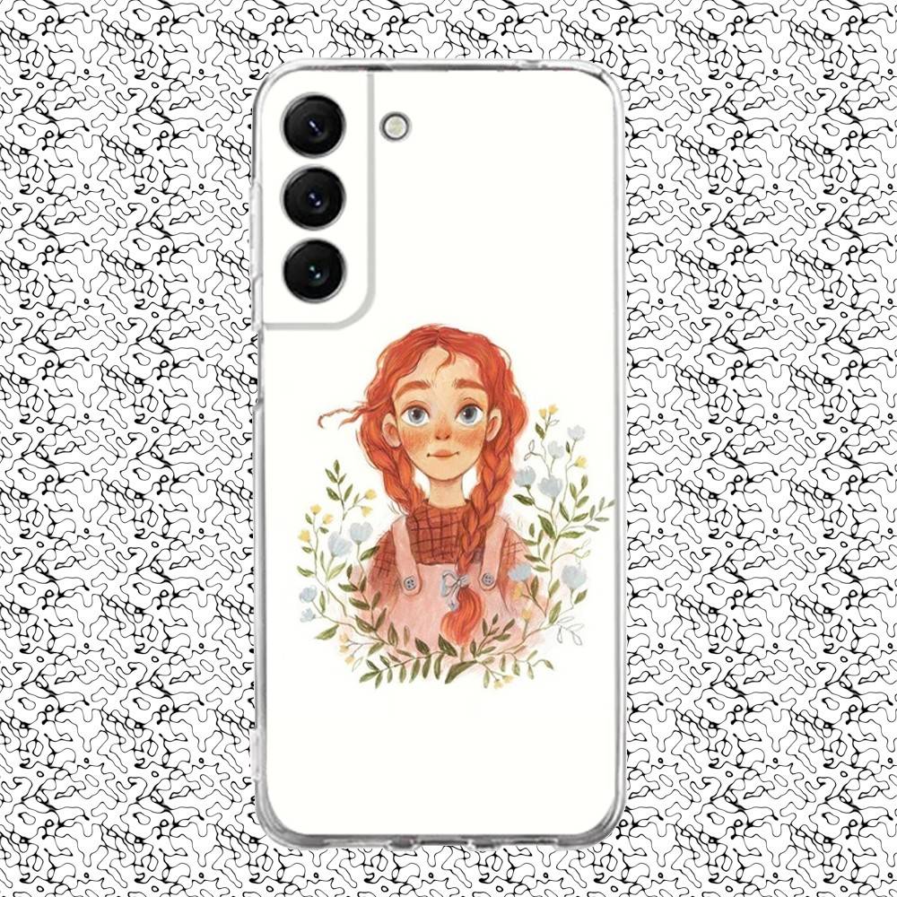 

A-Anne with an E Phone Case For Samsung S24,30,21,22,23,20 FE,lite,PIus,Ultra,5G,Note,9,10 Transparent Cover SamsungS24ULTRA