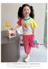 Girls' Summer Set 2026 New Fashionable Children's Short Sleeved Girl Baby Summer Dress Cat Leisure Summer