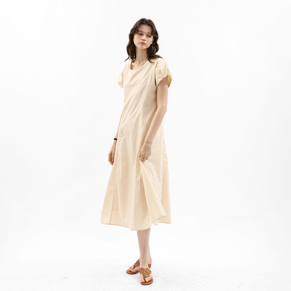 Wednesday Delight Wd_Cap Sleeve Long Dress_Cream