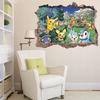 Pikachu Cartoon Kinderzimmer Schlafzimmer Dekor Kinderzimmer Wasserdichte Poster Wandaufkleber Pokemon Go Aufkleber