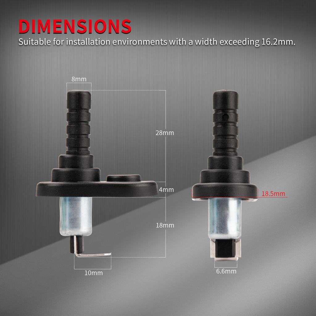 5PCS Door Pin Switch 12V Alarm Hood Pin Switch Momentary Universal Adjustable Door Jamb Flange Light Switch 20A 12V
