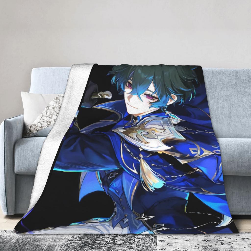 Lohen Game Blankets Genshins Impacts Plush Throw Blankets Bed Sofa Portable Lightweight Bedspread