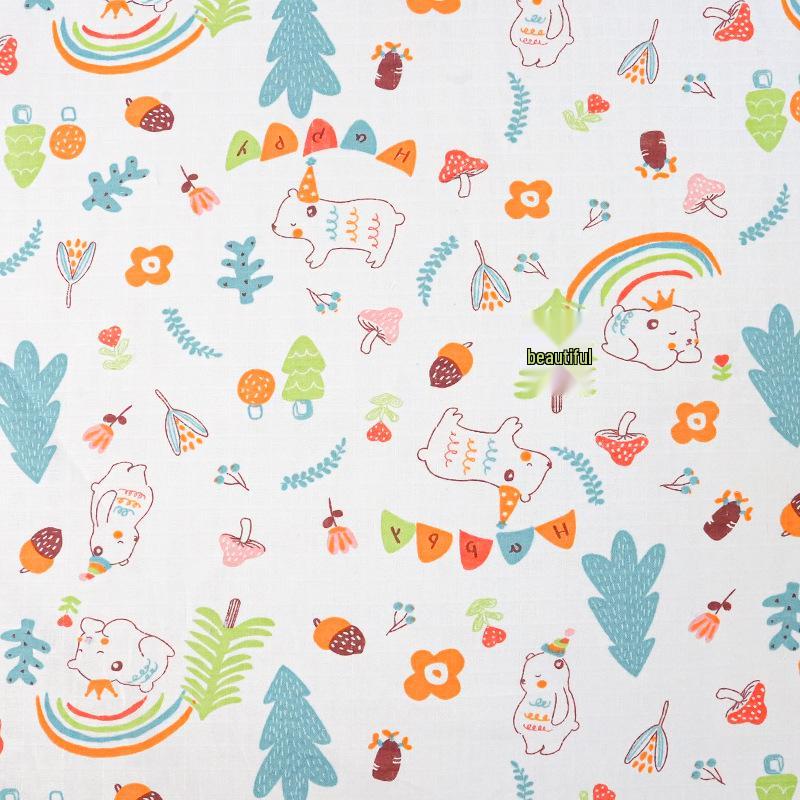 Baby Cotton Double-Layer Gauze Swaddle: Cartoon Towel Blanket & Sleepwear for Newborns - Spring/Summer