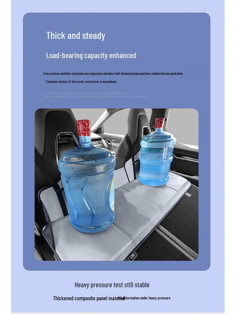 SUV Rear Seat Sleeping Pad - Foldable Car Headrest Extension for Camping & Travel