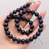1String, Round Natural Freshwater Pearls, 9-10mm Black Pearl Beads for Jewelry Making DIY Crafts, Birthday Wedding Gifts, 36cm