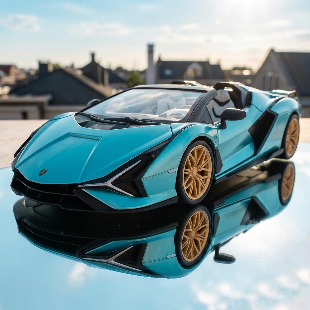 1:18 Lamborghini Sián Roadster Supercar Legierung Metall Druckguss Modellauto Zuhause Trendige Spielzeuge & Schreibtisch-Display-Ornament Geburtstagsgeschenke