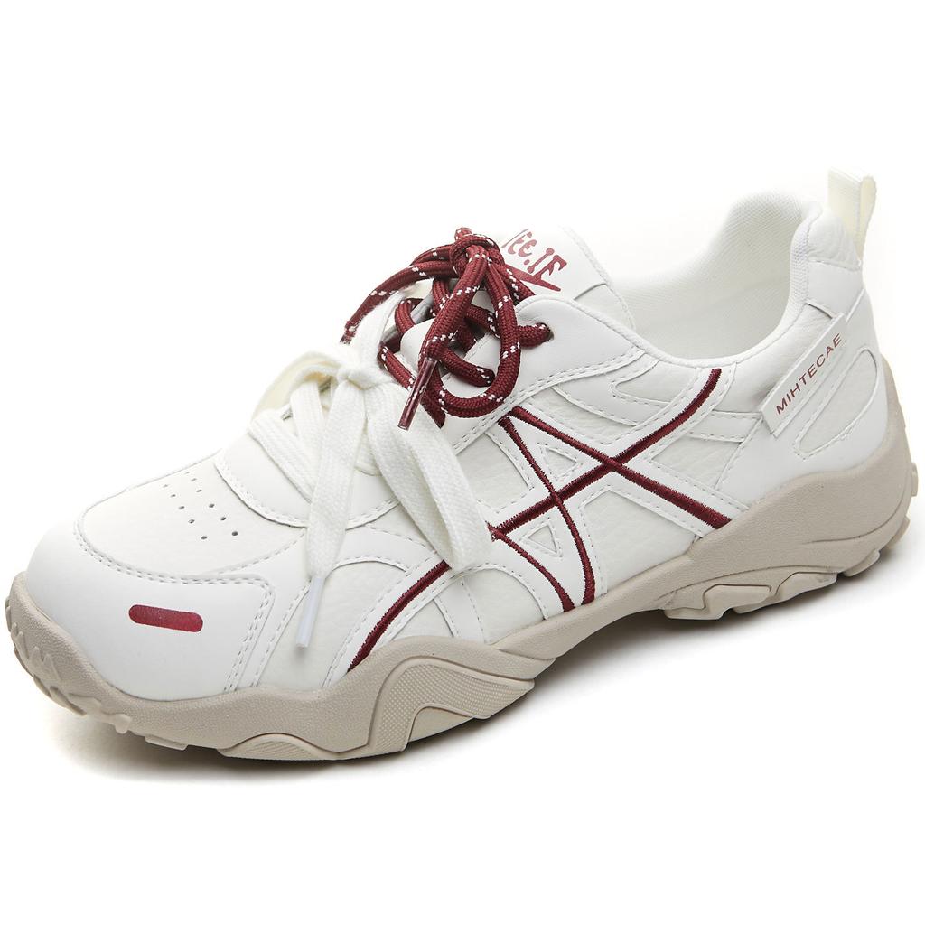Early spring new embroidered moral training shoes women's thick-soled inner height-increasing casual shoes soft soles are not tired of standing for