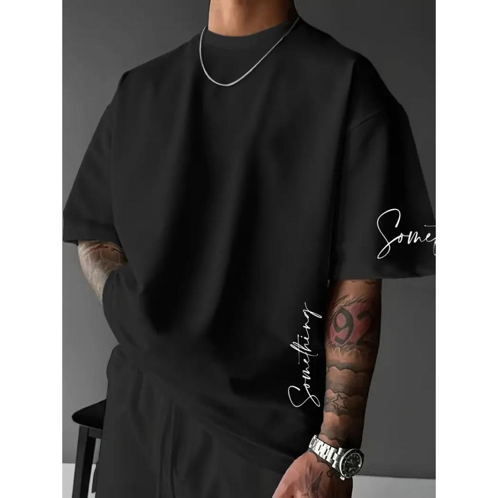Summer New Men's T-shirt Features a Casual Fashionable Comfortable Soft and Breathable 3D Striped Pattern Print