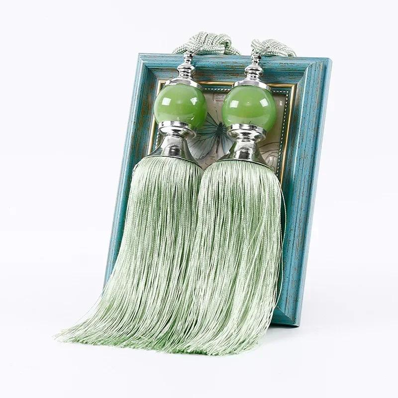 

1 Pair Curtain Holdbacks Rope Tie Backs Tassel Curtain Hook Tiebacks Beaded Ball Luxury Home Decoration Bedroom Living Room
