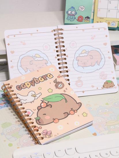 A6 Coil Notebook - Cute Diary with Color Pages for Elementary Students