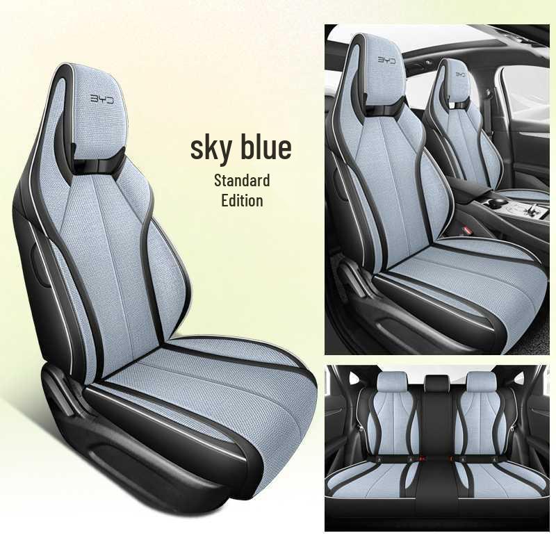 All-Season Linen Car Seat Covers for BYD Seal 06dmi - Breathable and Comfortable