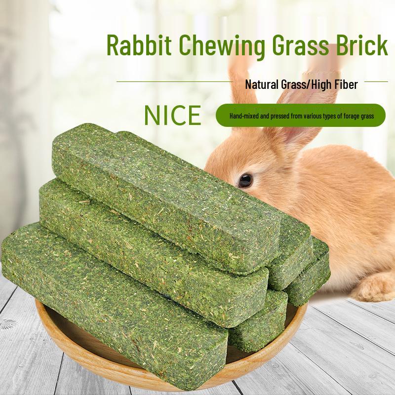Alfalfa & Timothy Mixed Grass Brick for Rabbits, Guinea Pigs, Chinchillas - Perfect for Teeth Grinding